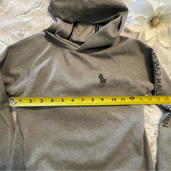 2xHP❤️ Polo Ralph Lauren Boys Hoodie Waffle Knit Pullover Pony Logo Size 6 - Picture 10 of 11